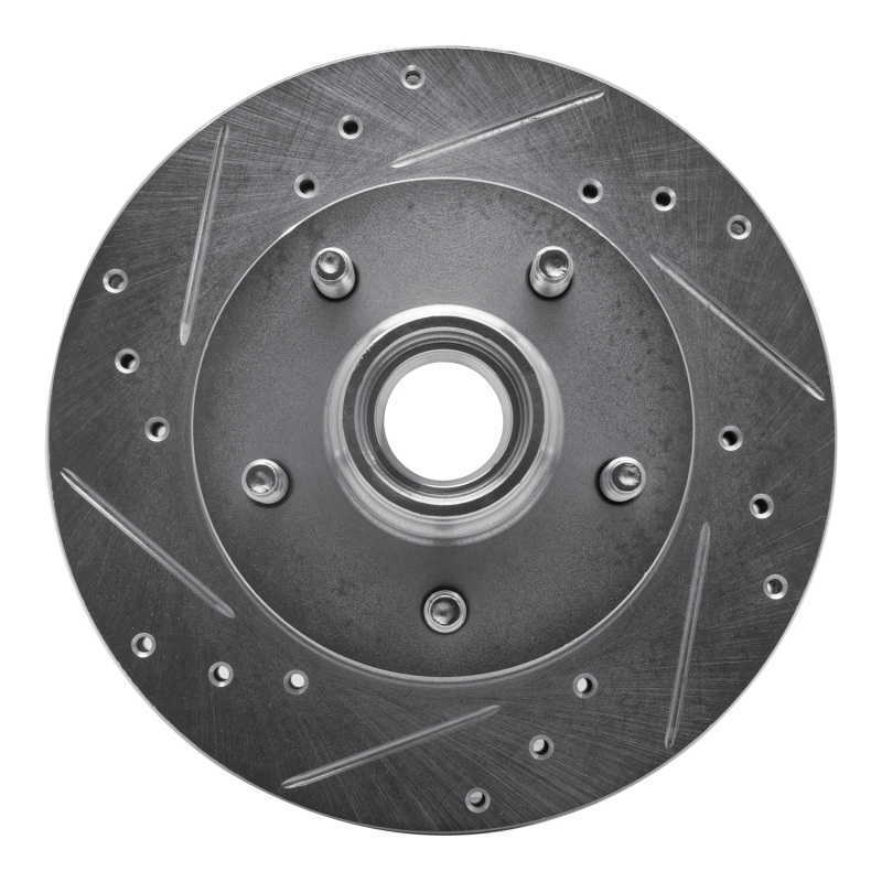 Ford Ranger Brake Rotor (1) - Front Left - R1 Concepts - Drilled & Slotted - Silver - `98-`02